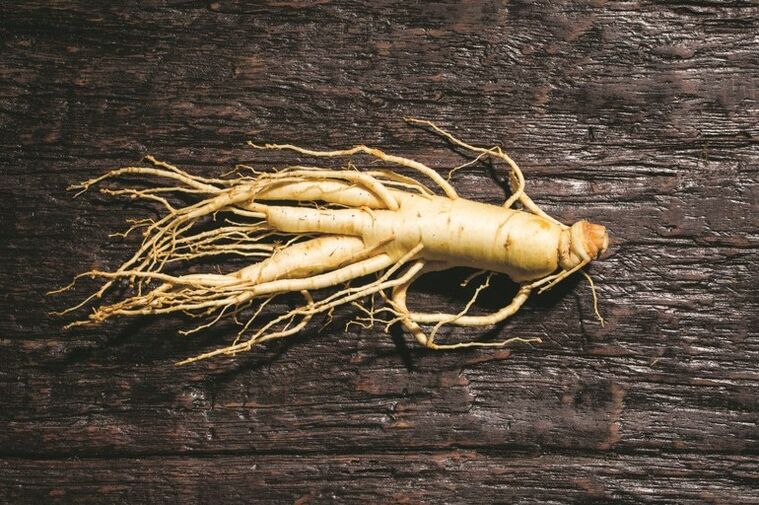 Ginseng root that stimulates blood flow to the male genitalia