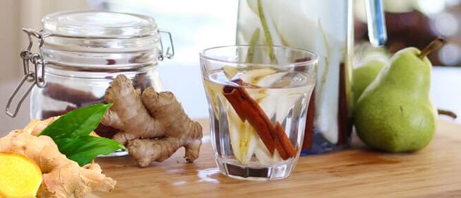 Tincture of ginger in vodka